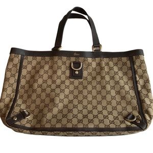 GUCCI GG Abbey canvas tote